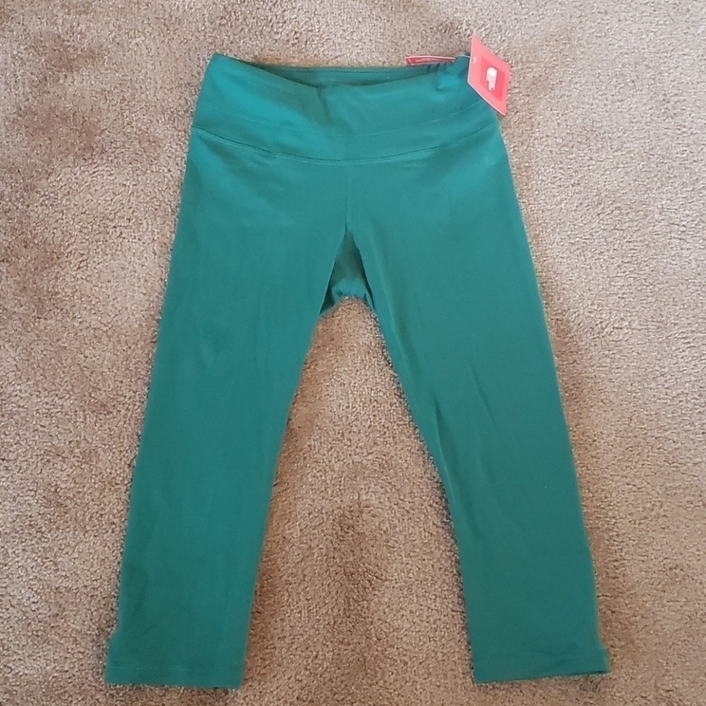 The North Face Womens Hatha Crop Leggings GREEN SIZE SMALL